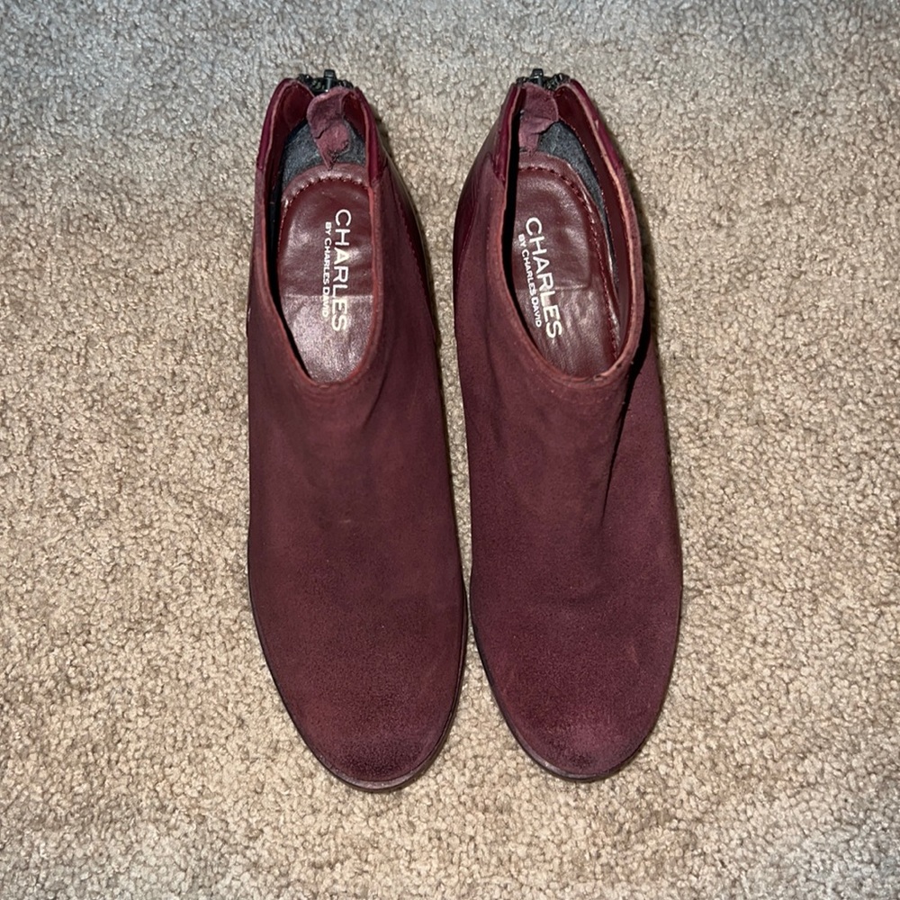 Burgundy Charles by Charles David Booties